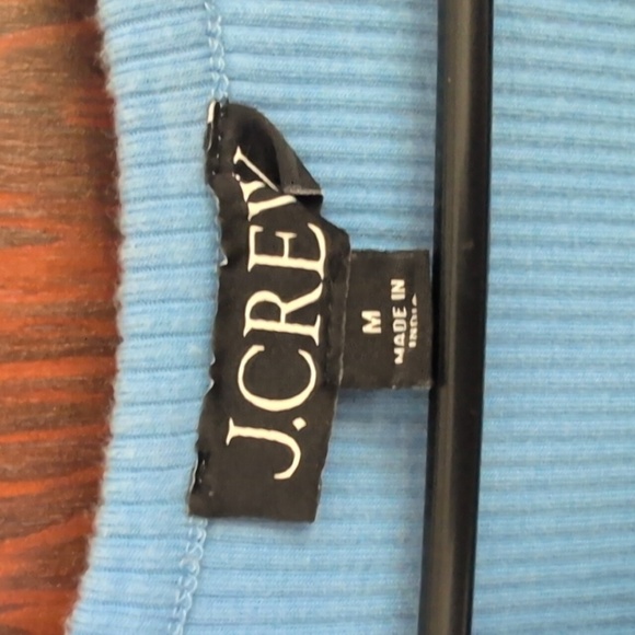 J.Crew Rib High Neck Cutaway Tank Dress Poplin Skirt Blue Size Medium - Picture 5 of 9